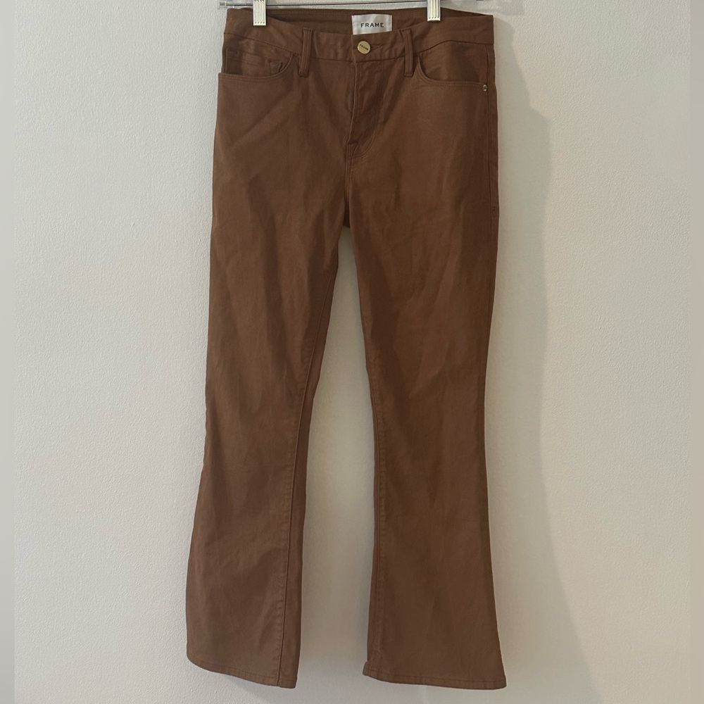 Frame - Le Crop Mini Boot - Caramel Coated - Size… - image 5